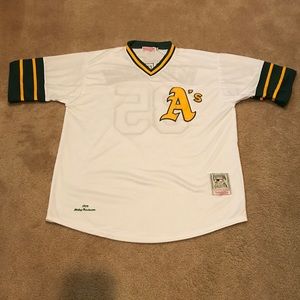 Rickey Henderson Oakland Athletics Jersey Mens XL NWT 1979 A’s Home White